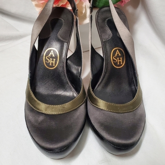 Ash slingback satin/leather heels size 39 - Picture 3 of 12